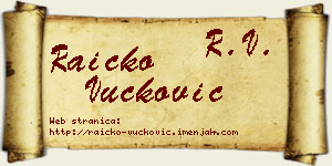 Raičko Vučković vizit kartica